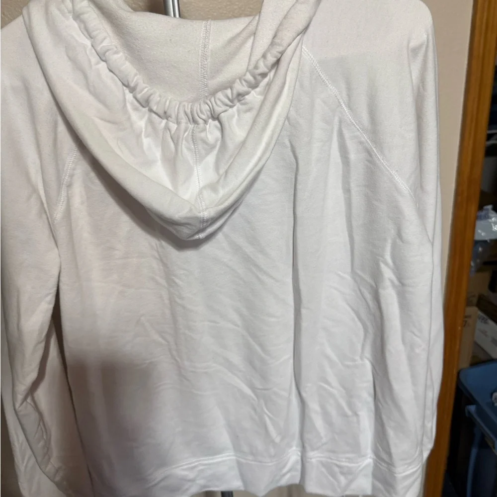 Michael Kors White Lace-Up Hoodie‎